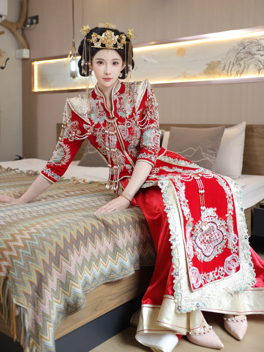 梨霜儿 - No.004 新娘红装 [113P-2.3GB] tg@simisebaisi 【丝足阁】007.webp